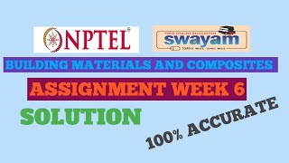 NPTEL Building Materials And Composite assignment week 6 answer trending viral youtubeshorts