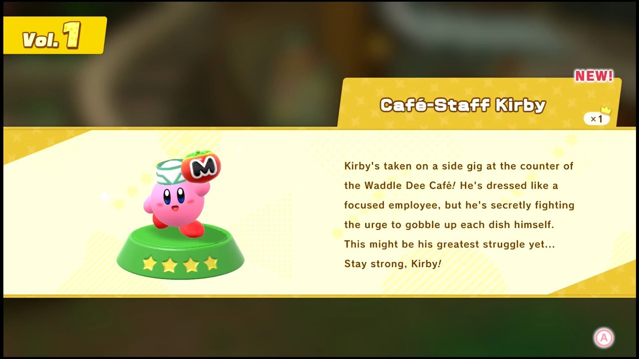 Kirby and the Forgotten Land - How to Get the Café-Staff Kirby Figure
