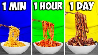 1 Minute vs 1 Hour vs 1 Day Noodles by VANZAI COOKING