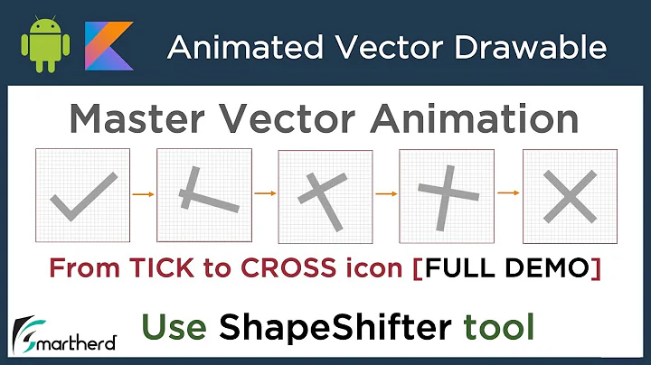 Animated Vector Drawable animation using ShapeShifter tool in Android