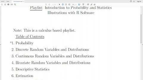 ims 1 - Introduction to Mathematical Statistics: A new calculus based playlist