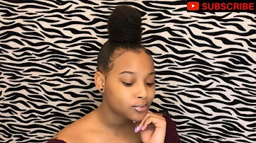 SLEEK HIGH BUN TUTORIAL | NATURAL HAIR ♡