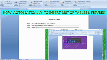 JINSI YA KUWEKA AUTOMATIC, LIST OF TABLES & FIGURES KWENYE WORD DOCUMENT. #tables #figures