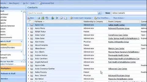 Microsoft Dynamics CRM - Healthcare (Outreach - Ad Hoc and Mail Merge)