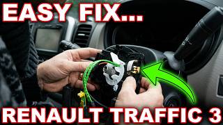 Replacement of the clock spring/squib on a Renault Traffic 3 2014.