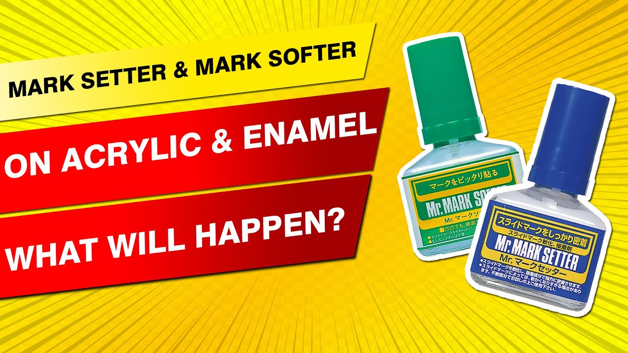 I TRIED MARK SETTER & MARK SOFTER ON ACRYLIC & ENAMEL - GUNPLA EXPERIMENT 