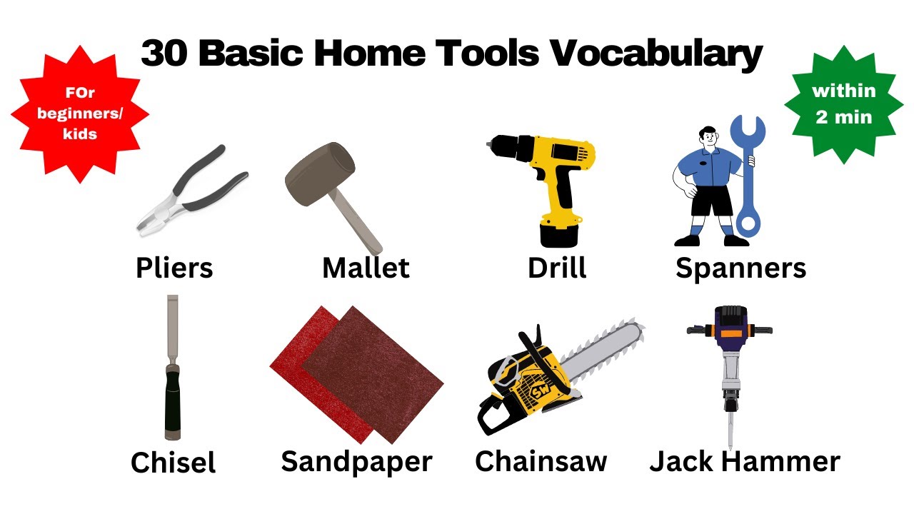 Household Tools - Visual Vocabulary - English Learn Site