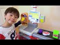 Use iPad! Supermarket Self Register Belt Conveyer｜Pretend Play Ko-kun nemi-chan KIDS-LINE