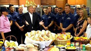Donald Trump Thanksgiving Day speech to Coast Guard goes off the rails