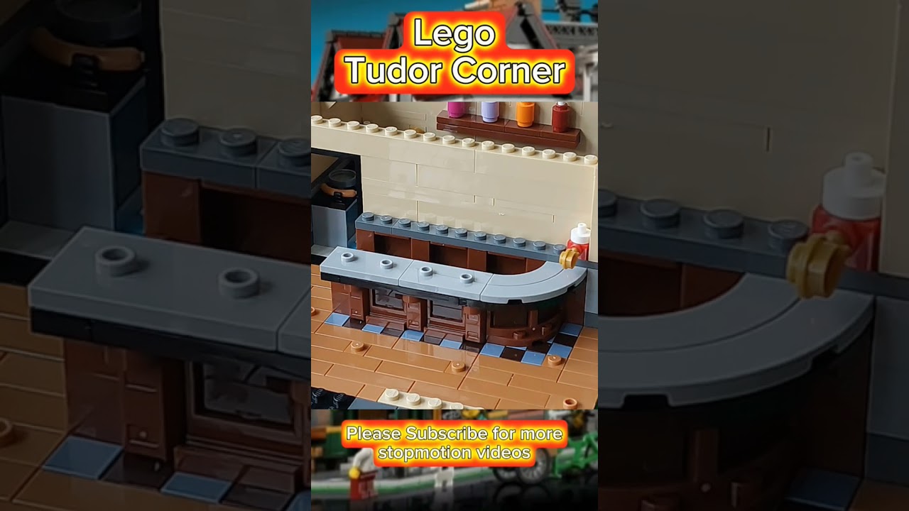How to build the bar in the Lego Icons Tudor Corner stopmotion speedbuild