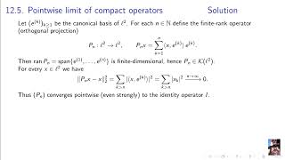 Functional Analysis_12. Compact Operators_12.5 Pointwise limit of compact operators