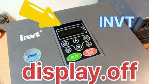 display,off invt Vfd repair