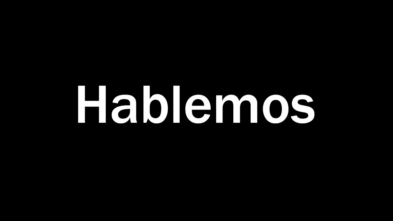 Tenemos que hablar