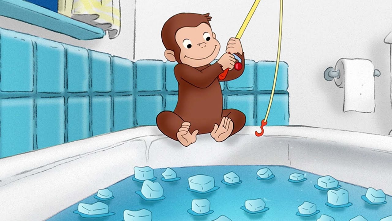 ⁣Pesca no gelo 🐵 George, o Curioso 🐵 Desenhos Animados