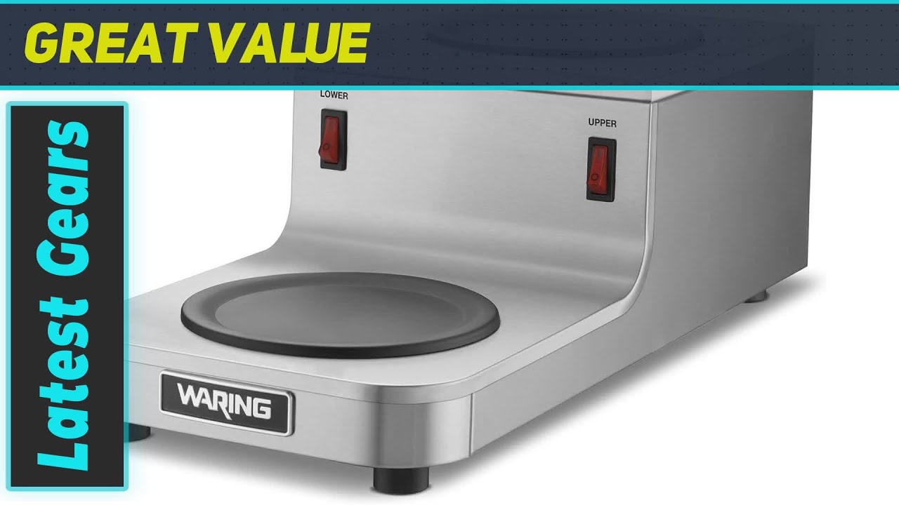 Waring Commercial WCW20 Double Coffee Carafe Warmer - 2 Burner, 120V, Stainless Steel - View #7