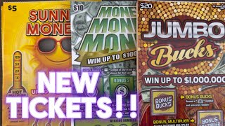 NEW Arizona Lottery Tickets! $5 - Sunny Money $10 - Money Money Money and $20 - Jumbo Bucks!!