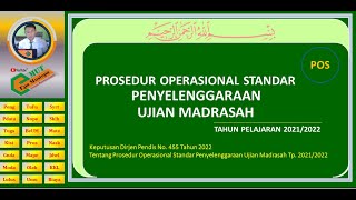 POS UM (Prosedur Operasional Standar Ujian Madrasah) TP. 2021/2022