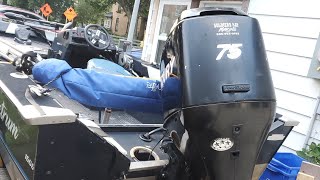 2006 Mercury 75hp 4-Stroke Efi Cold start this model made by Yamaha #mercury #yamaha #outboard #boat