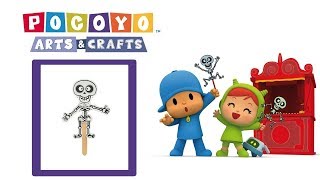 Покойо: Игры и поделки - Скелет из бумаги - Обучающее видео | Pocoyo Arts & Crafts - Skeleton Puppet