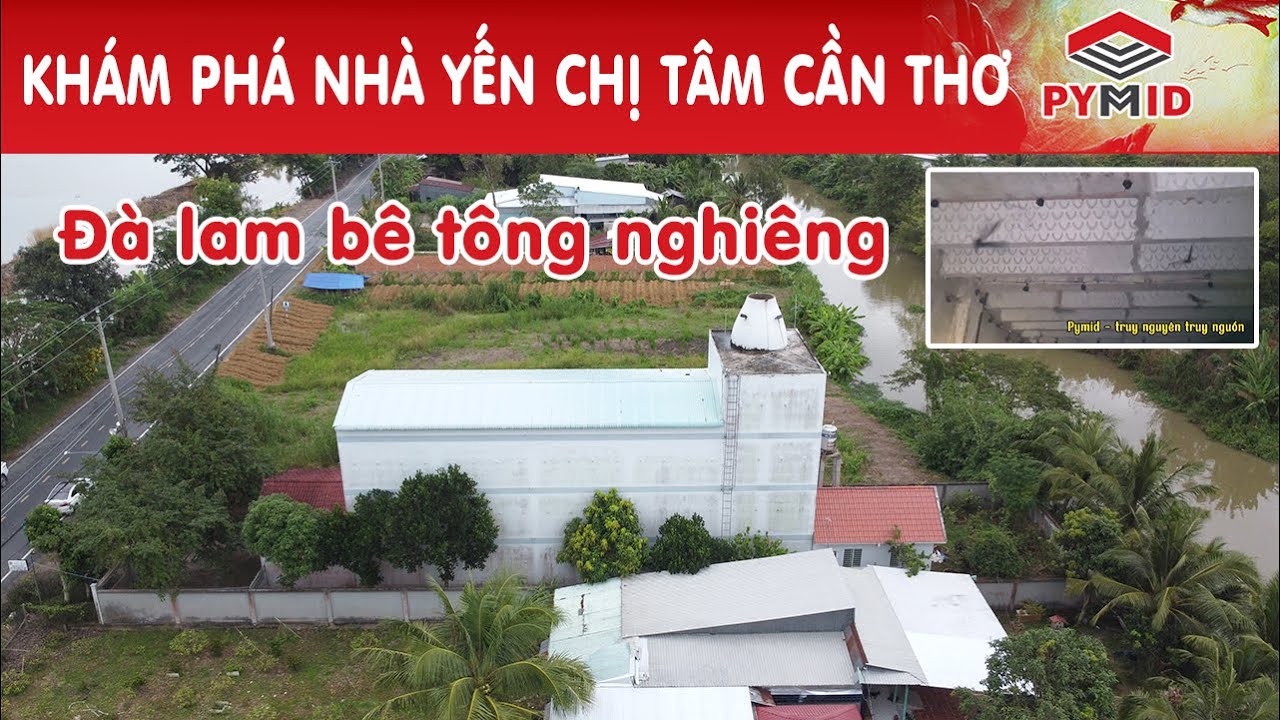 Nhà yến sử dụng đà lam bê tông nghiêng của chị Tâm Cần Thơ