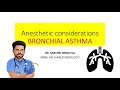 Asthma  anaesthetic management  ot clinics by dr karthik deegutla