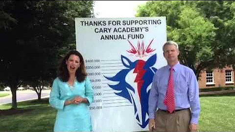 Cary Academy Fund Co-chairs John and Christa McElveen announcment