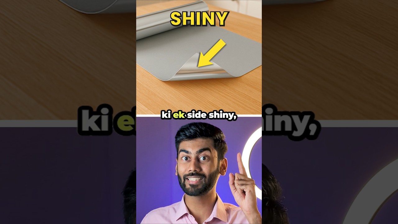 Why aluminum foil has a shiny and a dull side 