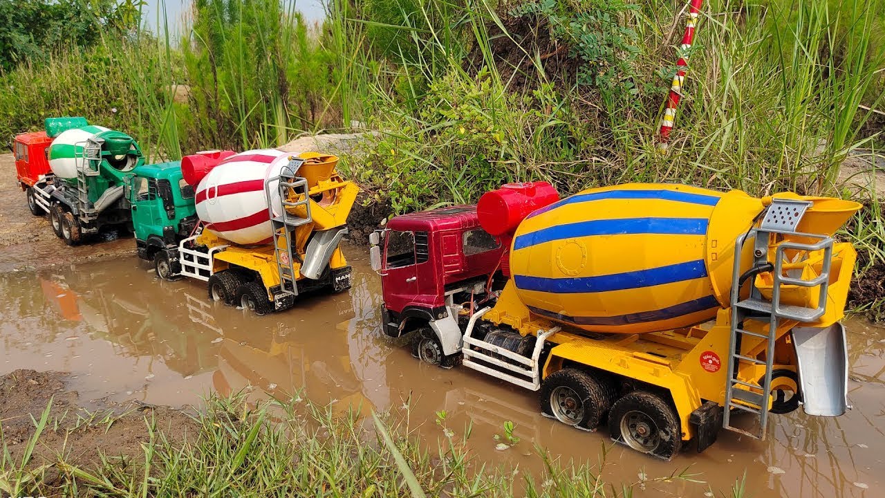 Mantap Simulasi Pengecoran Mobil Truk Molen Cor Mixer Ngecor Jalan Fuso Hino Isuzu Giga, Mobil Beton