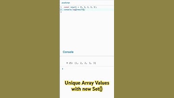 JavaScript Magic: Discover How to Easily Get All Unique Array Values using Set!