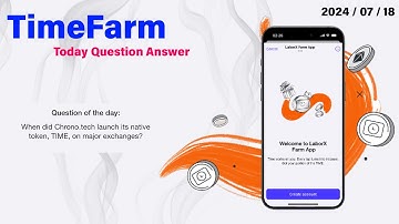 When did Chrono.tech launch its native token, TIME, on major exchanges? ( Today TimeFarm Answer )