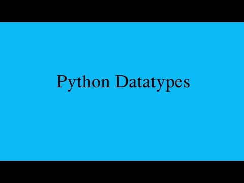 Python Datatypes in Tamil