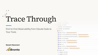 Trace Through: End-to-End Observability from Claude Code to Your Tools #claude #observability #otel