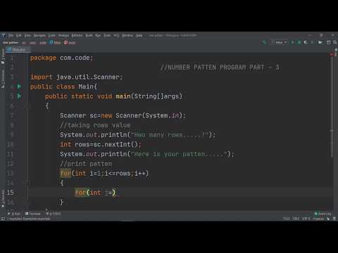 PRINTING HALF PYRAMID OF  NUMBERS PATTEN IN JAVA  PART- 3 ||BY THUNDER||