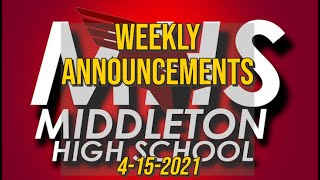 weekly announcements 4 15