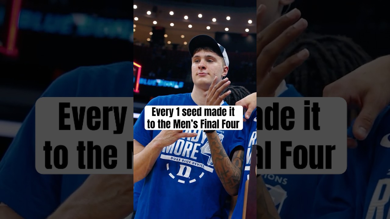 The men's Final Four is all 1 seeds 👀