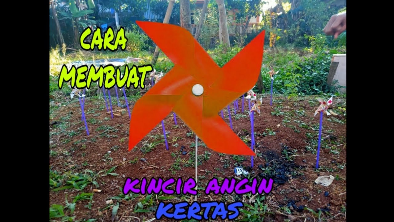 Cara membuat kincir angin dari kertas yang tidak terpakai 