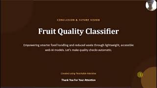 AI Fruit Quality Classifier | Google Teachable Machine Project