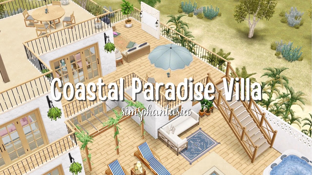 The Sims FreePlay Coastal Paradise Villa House Tour Simsphantasia