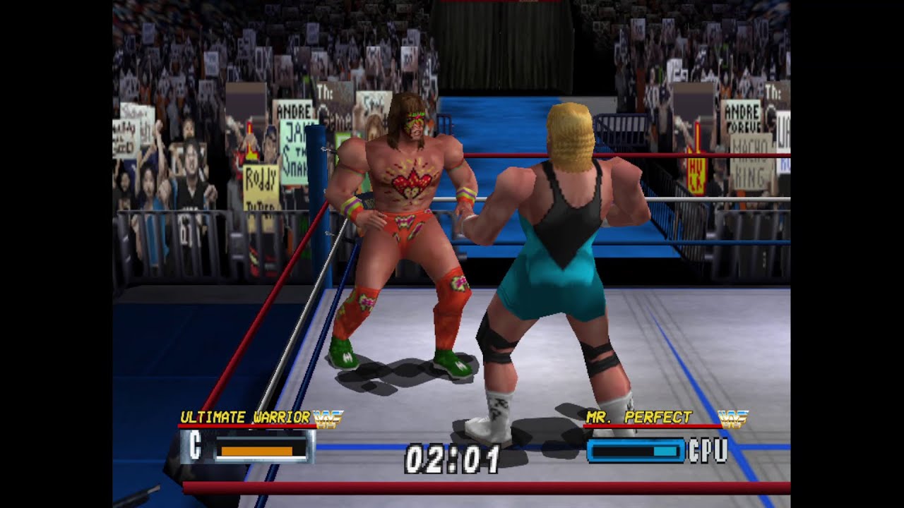 Ultimate Warrior vs Mr Perfect - WWF WrestleFest 64