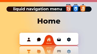 Liquid Design 💧 Navigation Menu Indicator Using HTML CSS & JavaScript + (Free Code)