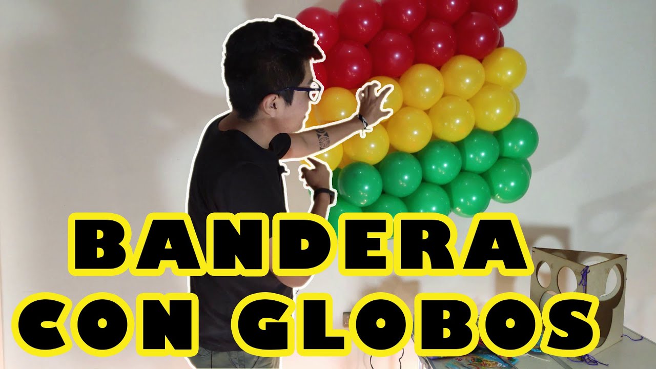 ✅ BANDERA DE UN PAÍS HECHA CON GLOBOS (PARA PRINCIPIANTES) 🎈