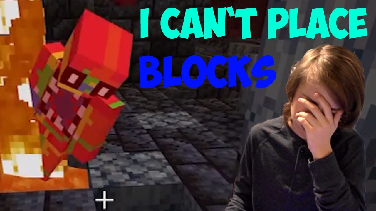 Minecraft but I can't place blocks - YouTube