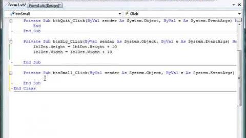 Visual Basic: Size and Location Properties