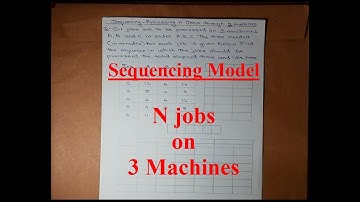 Sequencing Model | N jobs on 3 machines | Operations Research | Easy Method