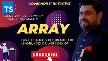 Arrays Operators Simplified |Typescript | Animated Tutorial | Governor IT Initiative |