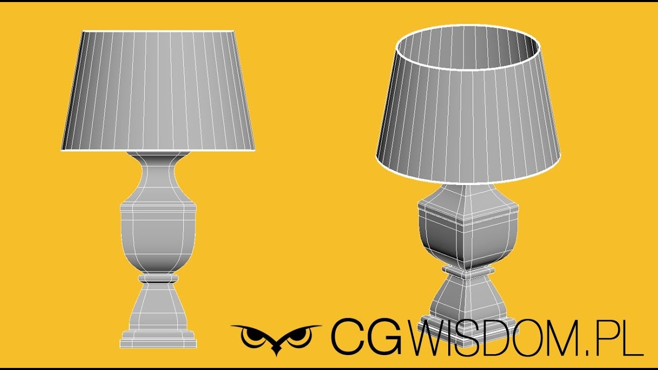 MODELOWANIE LAMPY - 3DS MAX - LAMP MODELING - CGWISDOM.PL - YouTube