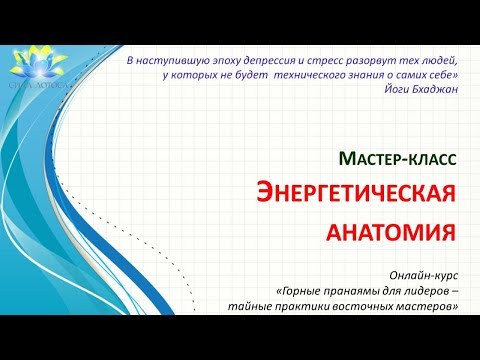 "Энергетическая анатомия человека" онлайн мастер-класс Александра Гальченко и клуба "Сила лотоса"