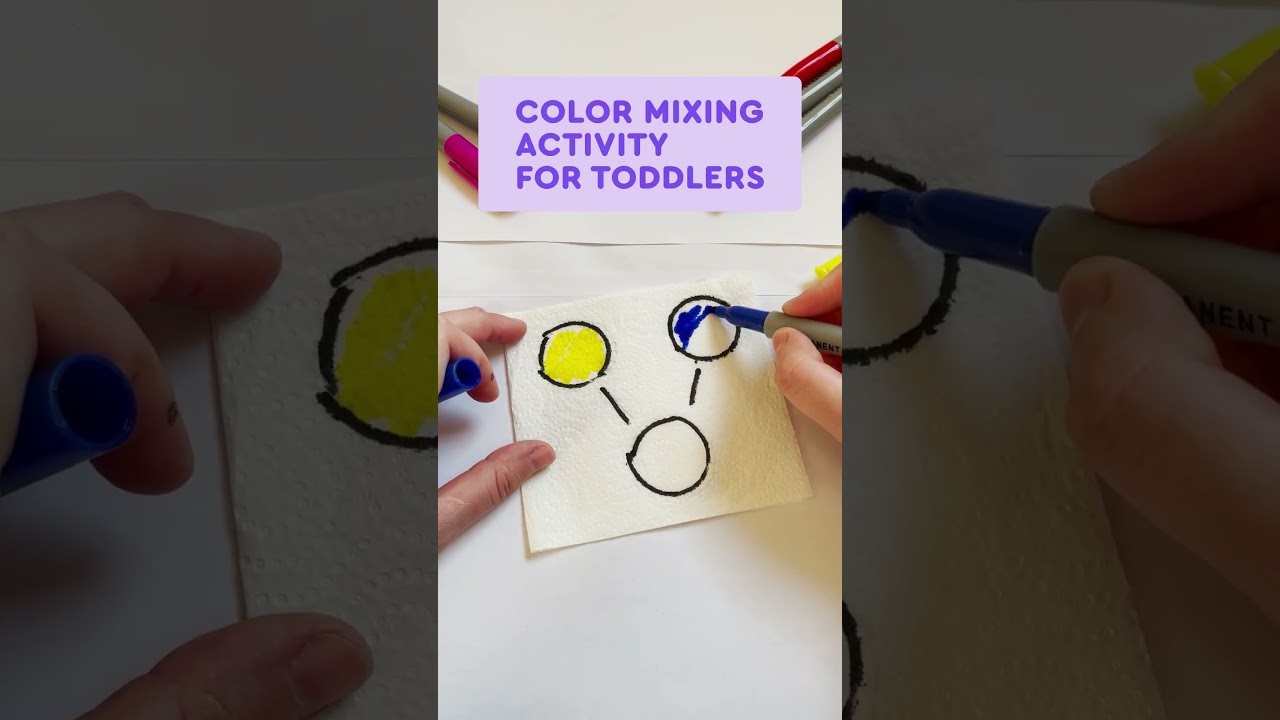 Color mixing activity for toddlers and preschoolers| Kids Crafts 