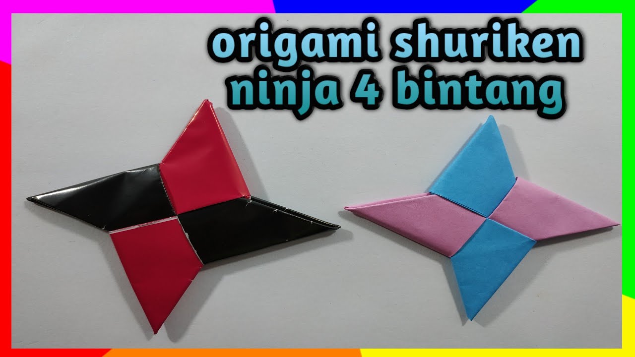 Cara membuat origami shuriken ninja 4 bintang YouTube