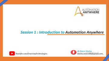 Automation Anywhere Tutorials || Session1 : Introduction to Automation Anywhere